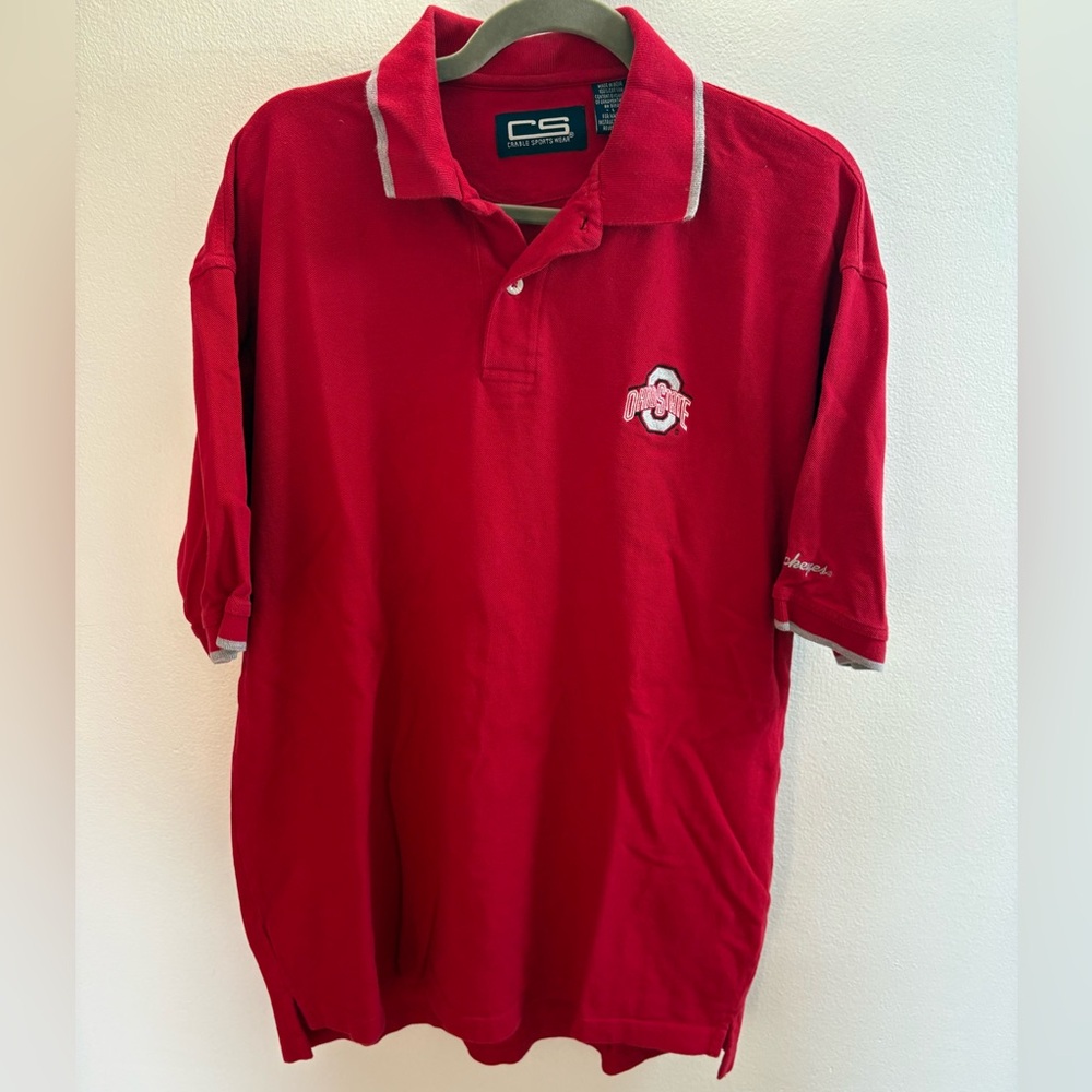 Ohio State Buckeyes Red Polo Shirt L